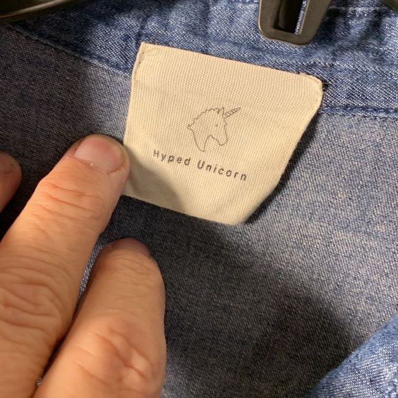 Hyped Unicorn Size Medium Denim Tunic/Dress - Picture 9 of 11
